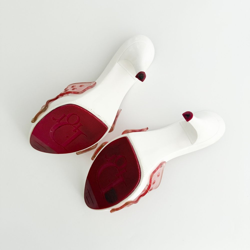 Christian Dior by John Galliano S/S 2004 Jelly Logo Sandal Heels